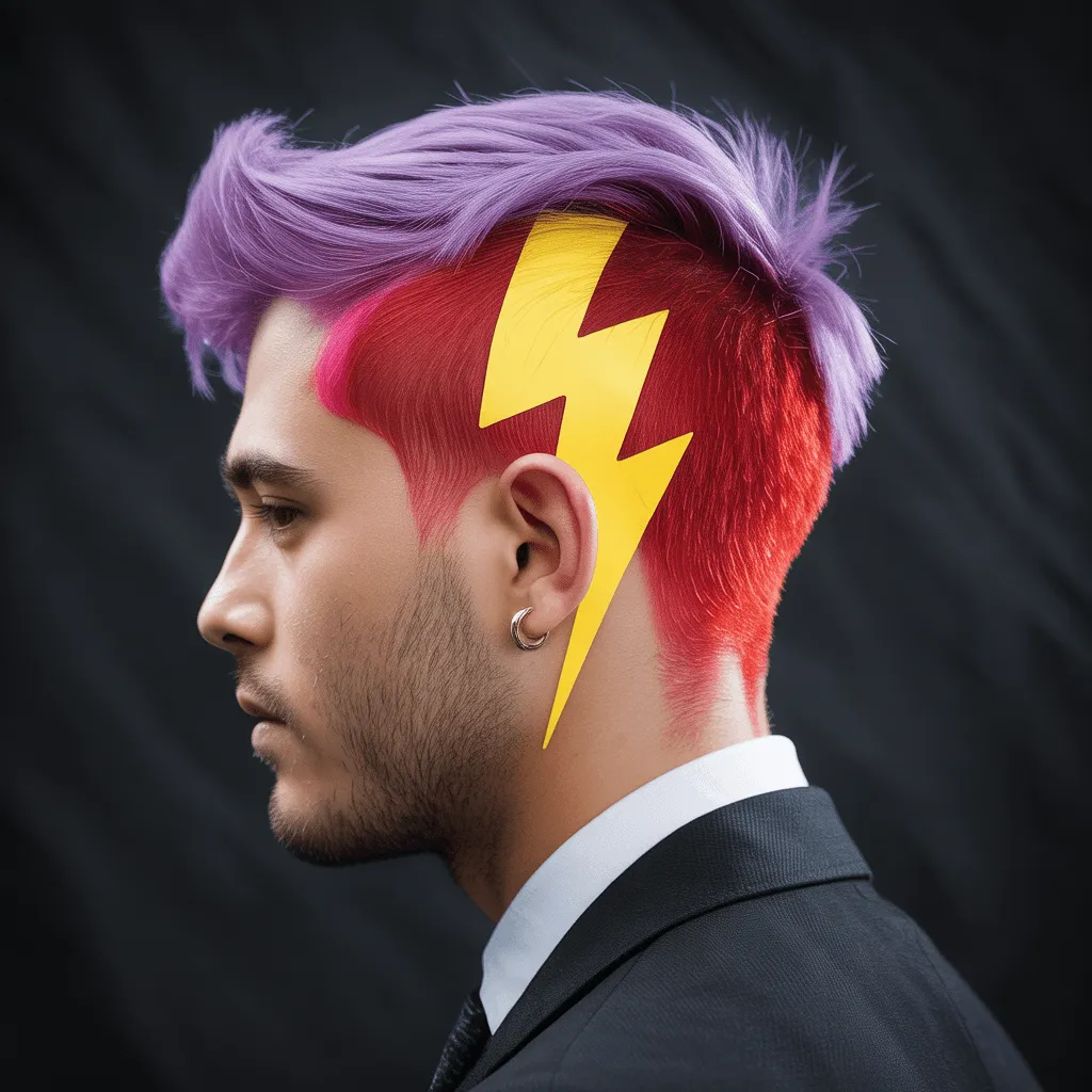 Rayo teñido moderno con color intenso y fotografía nítida.