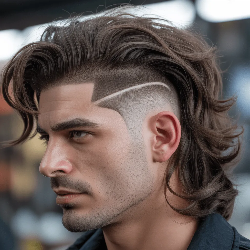 Estilo masculino con low fade y top largo de textura suave