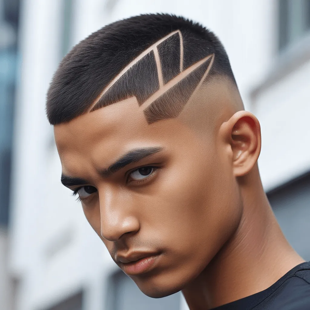 Corte urbano con dos rayos afeitados y estilo detallado.