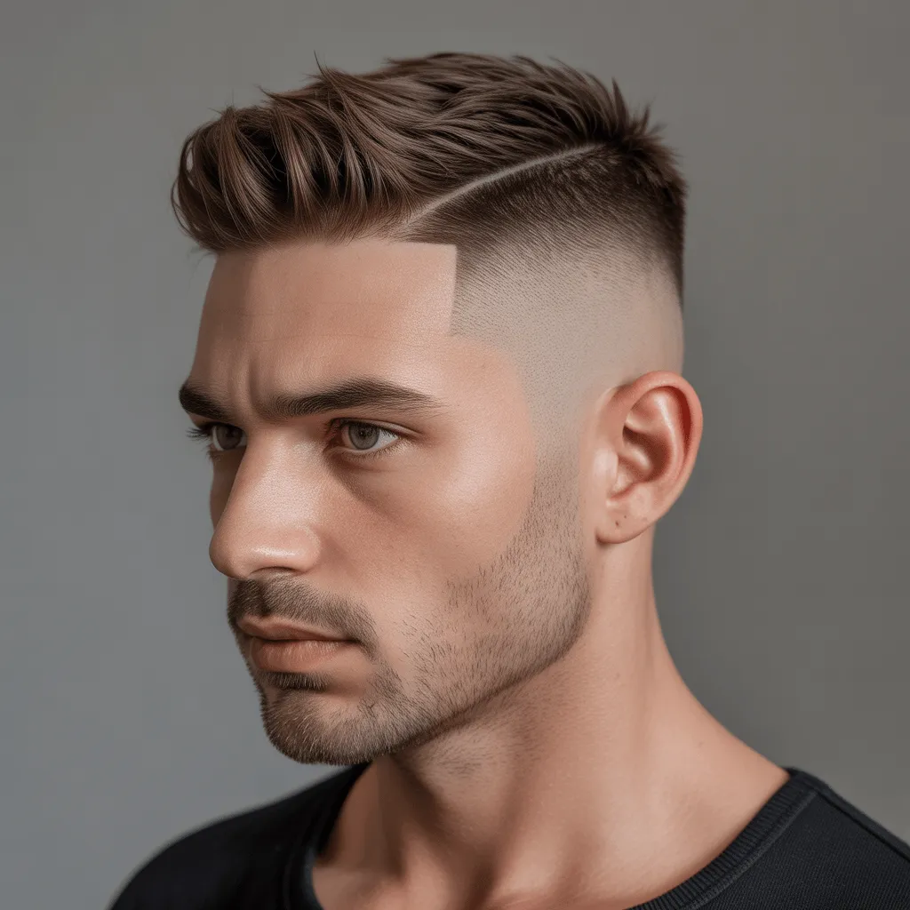 Peinado undercut low fade con acabado limpio y textura natural en 8K