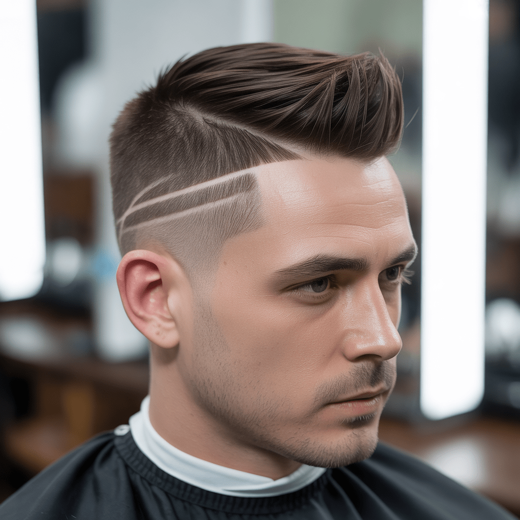 Corte de pelo quiff rápido, estilo limpio y de bajo mantenimiento ideal para hombres modernos.