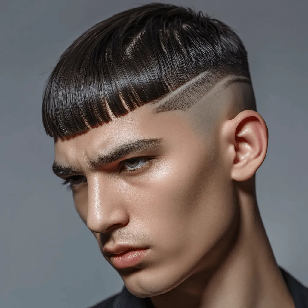 Corte bajo desvanecido con fringe juvenil y textura natural