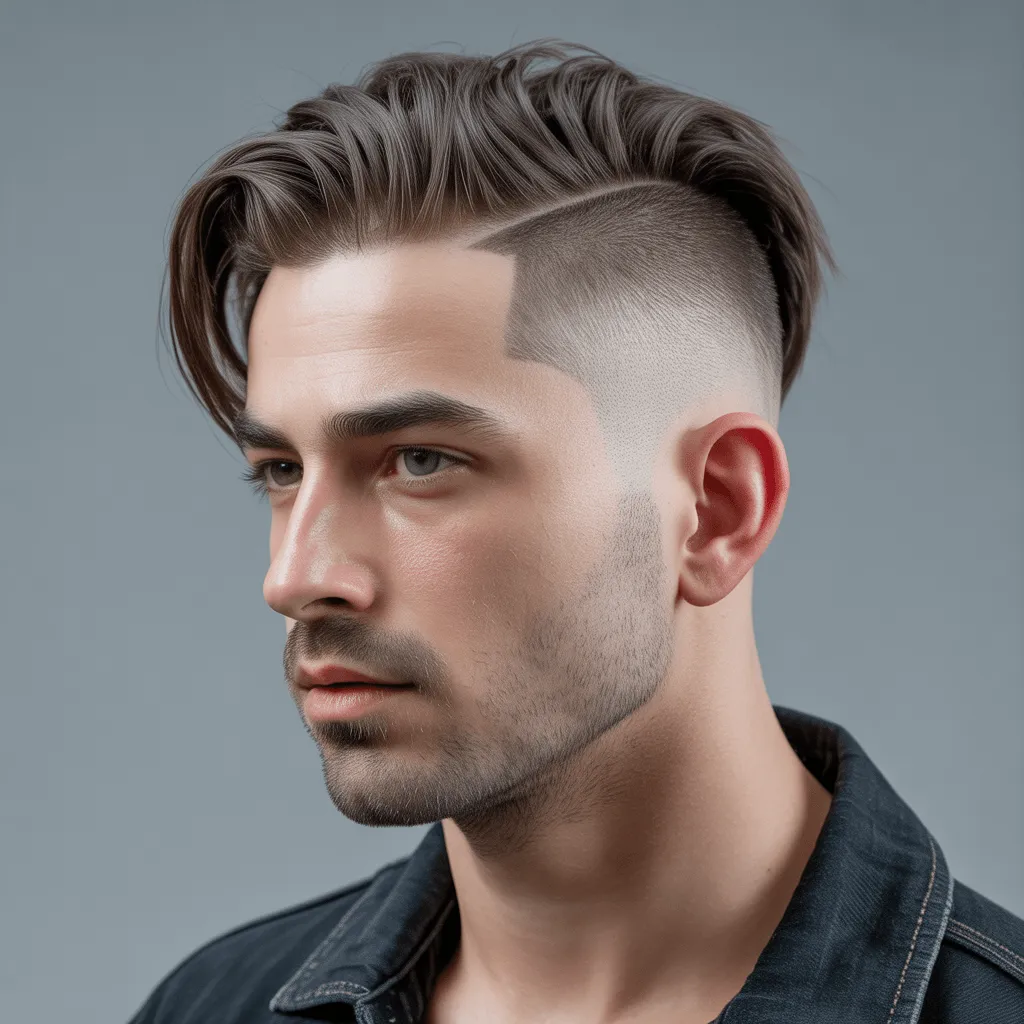 Hombre con corte undercut low fade ultra realista en estilo moderno 2025