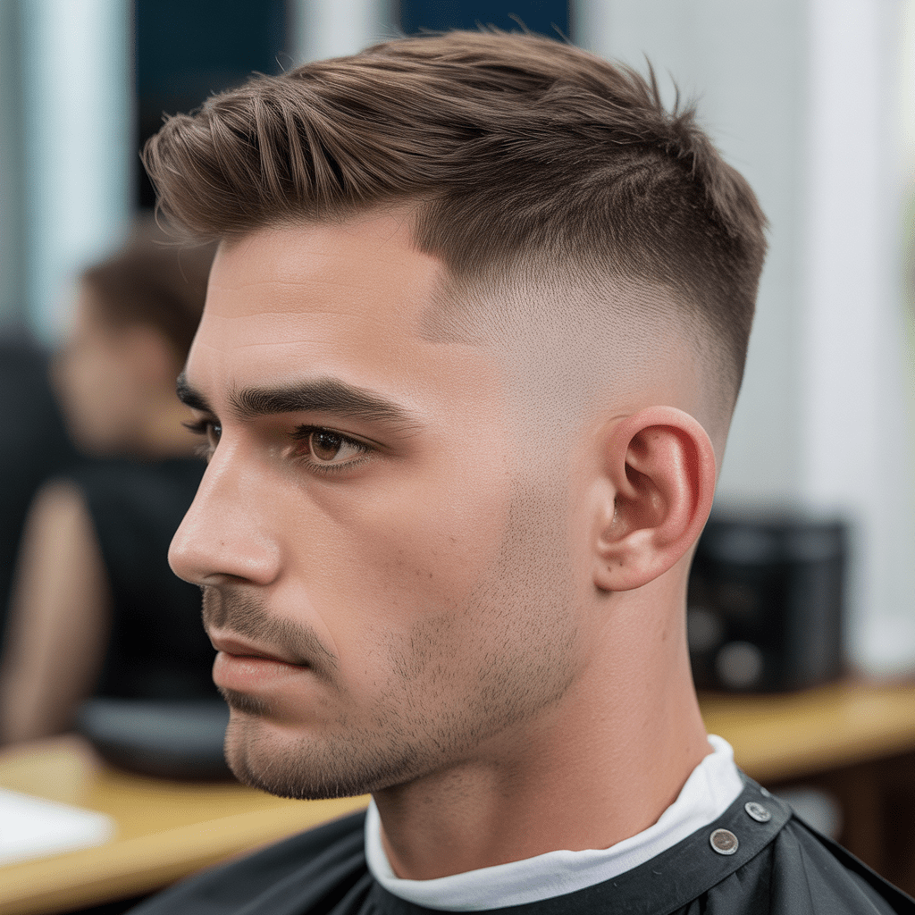 Corte undercut taper low fade con transición precisa y acabado limpio