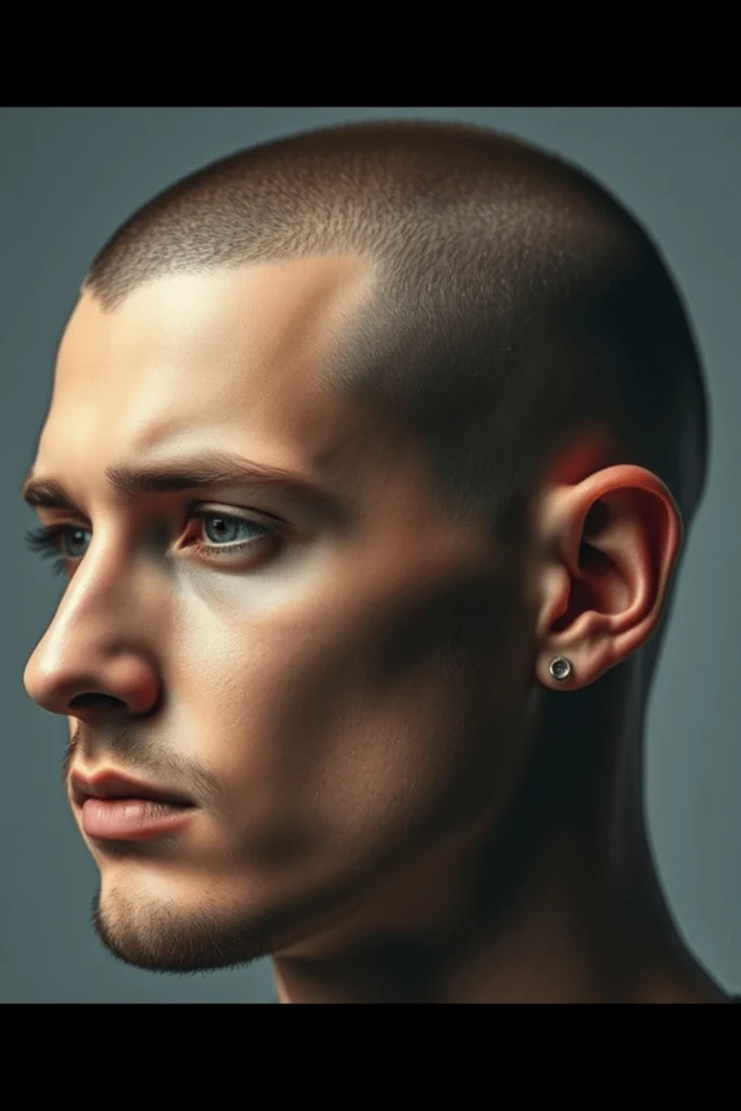 Corte rapado con degradado para hombres 2025, peinados cortos para hombres