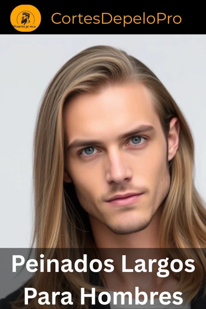 Cabello largo natural en capas para hombres, con textura suave y movimiento ligero. peinados largos para hombres