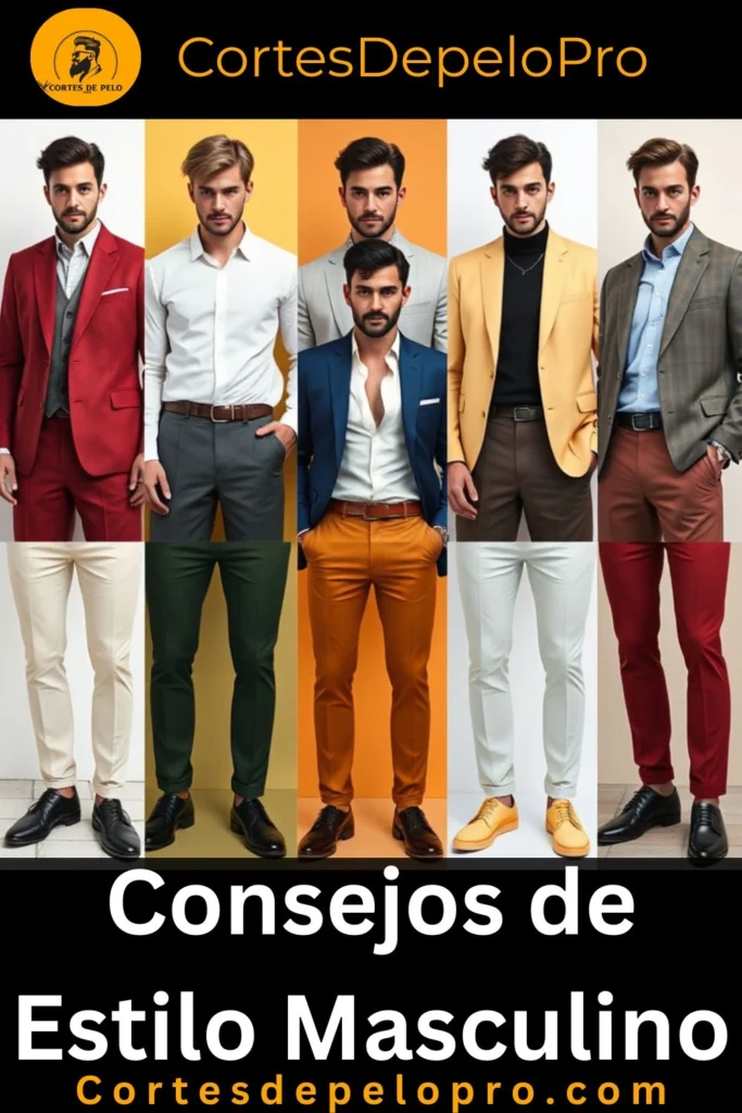 Guía visual de combinaciones de colores para hombres según tendencias y consejos de estilo masculino 2025.