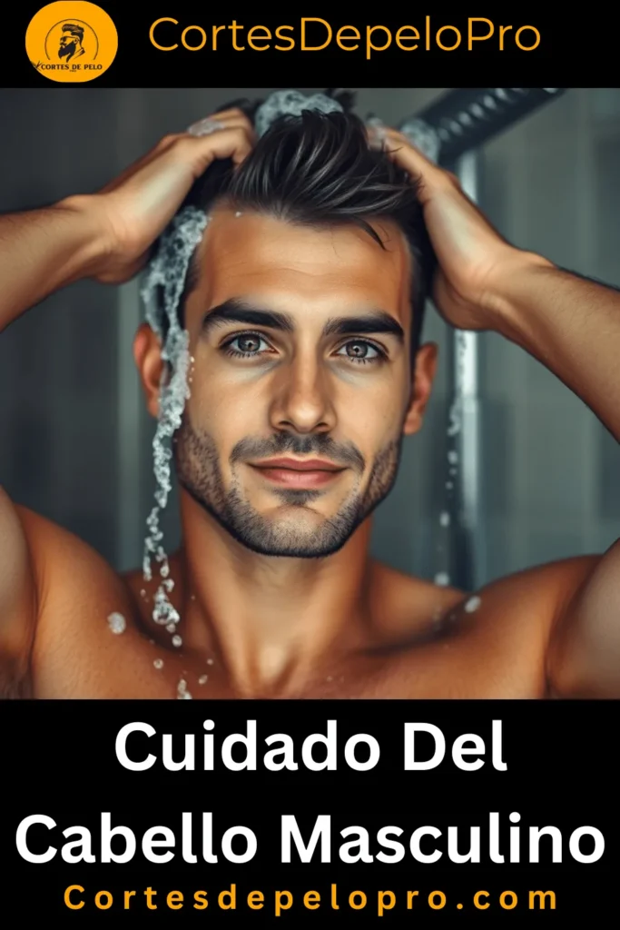 Hombre lavándose el pelo correctamente, cuidado del cabello masculino