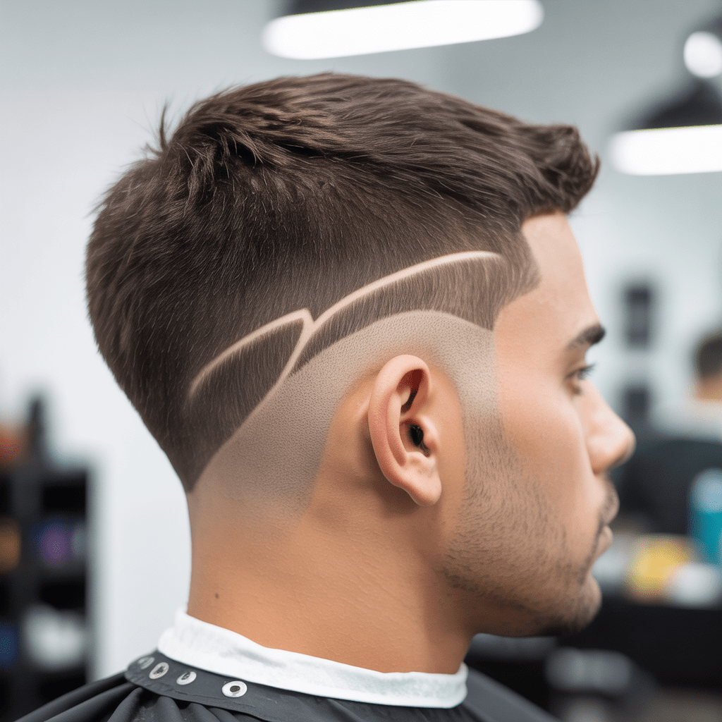 Corte Guard 16 en hombre con look moderno y desvanecido, combinando protectores para un efecto degradado.