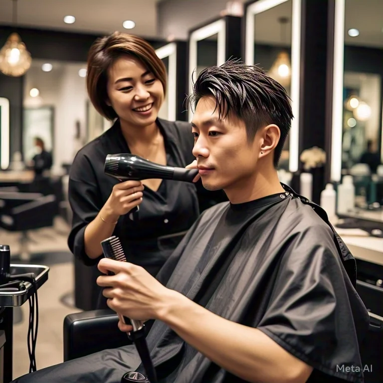 Corte de pelo Blowout corto, perfecto para quienes buscan un estilo limpio y voluminoso en el cabello corto.