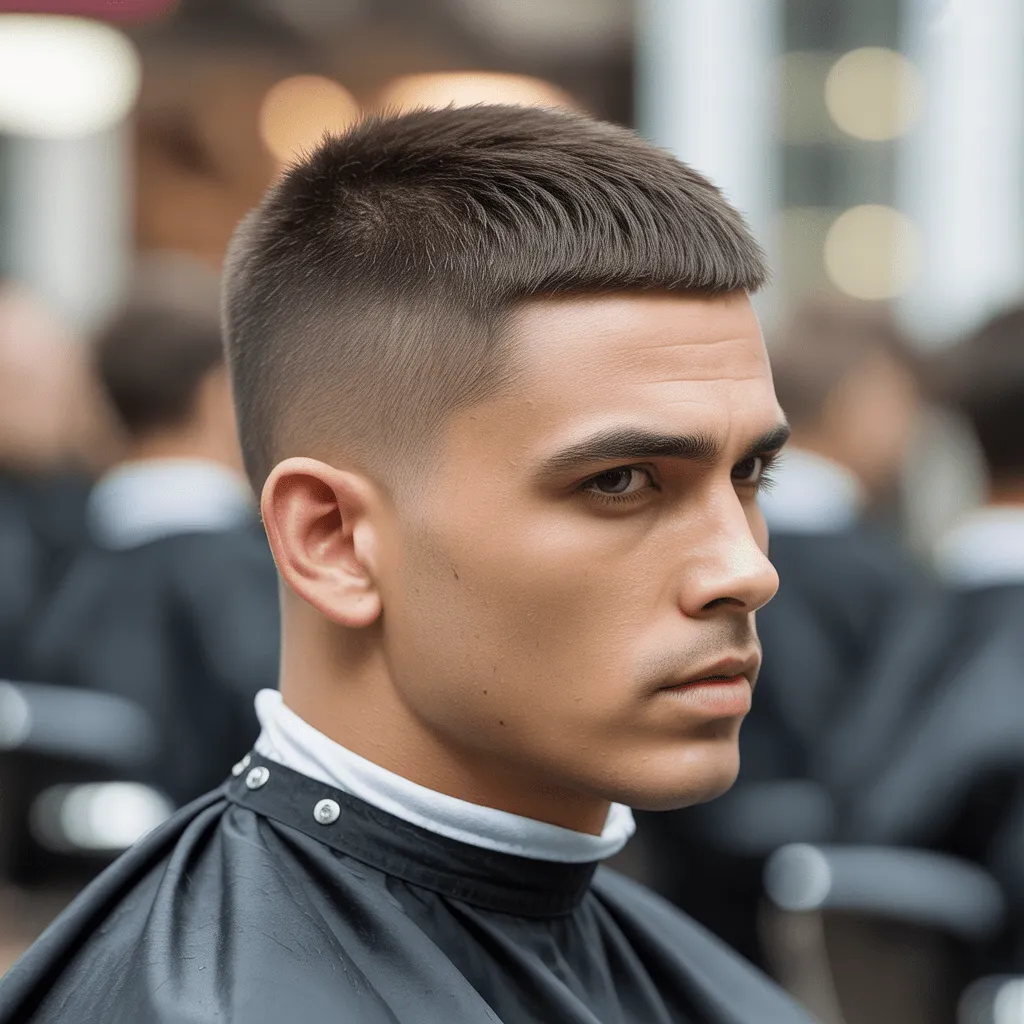 Un corte clásico guerrero elegante y nítido con lados cortos y una parte superior más llena, perfecto para añadir estilo y potencia a cualquier look.