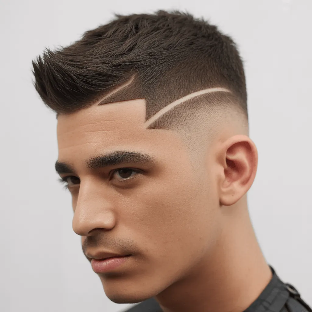 Corte desvanecido de hombre joven, transición suave entre los lados cortos y la parte superior texturizada, resaltando un diseño limpio y moderno. Cortes de pelo para hombres jóvenes