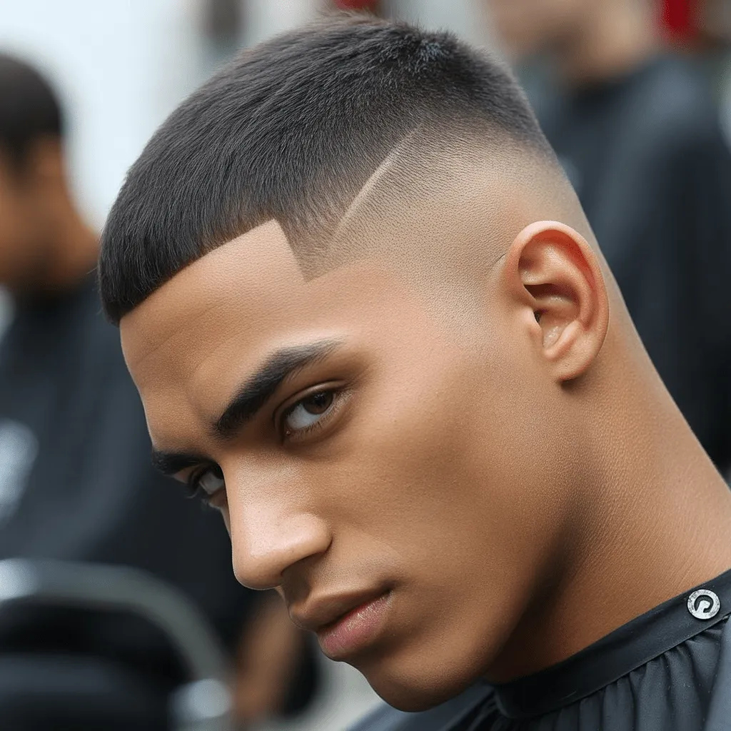 Corte desvanecido de hombre joven, transición suave entre los lados cortos y la parte superior texturizada, resaltando un diseño limpio y moderno 4