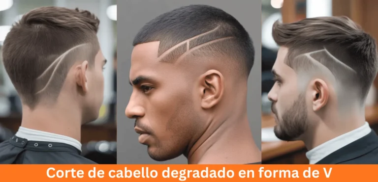 Corte de cabello degradado en forma de V