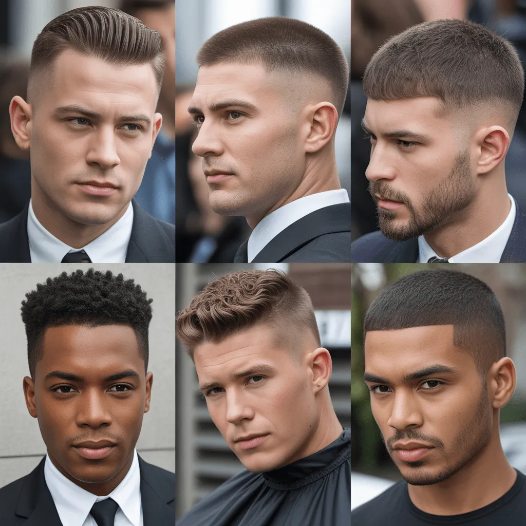 Corte de pelo flat top clásico, con la parte superior plana y los lados cortos o rapados, perfecto para un estilo atemporal y masculino., Corte de pelo flat top para hombres
