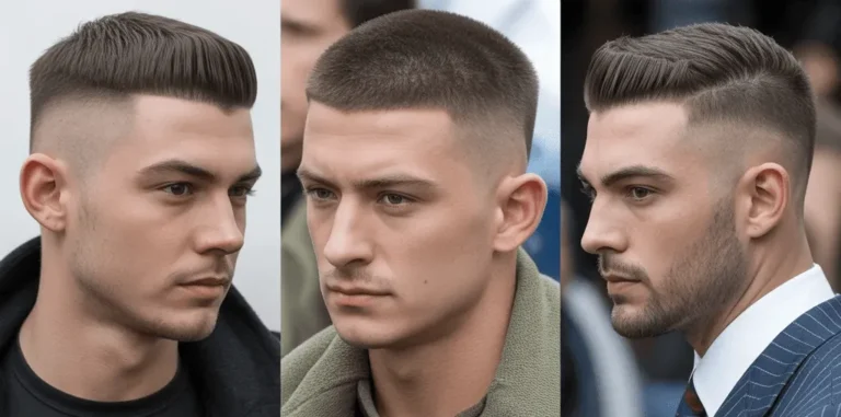 Corte de pelo flat top moderno con degradado alto y la parte superior más larga, ideal para un look elegante y sofisticado. Corte de pelo flat top para hombres