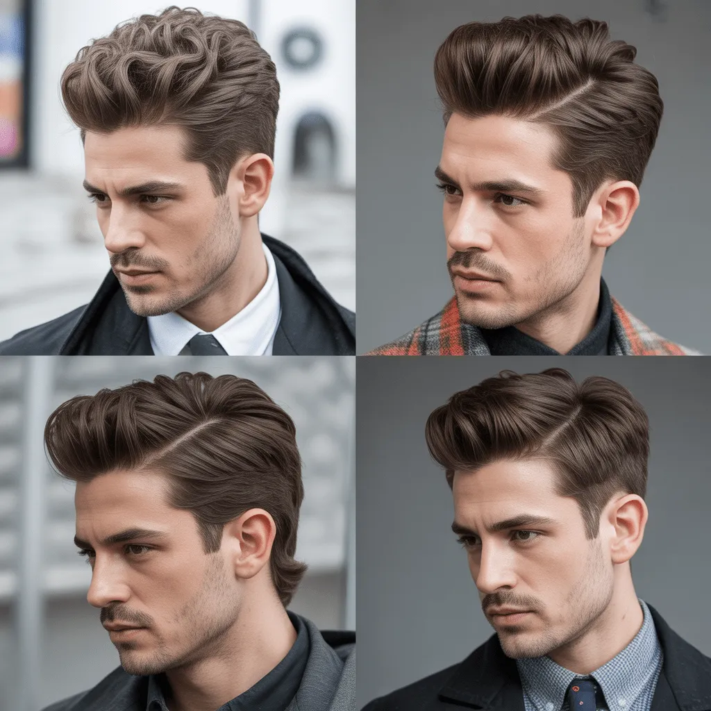 Flequillo lateral para rostro triangular, creando la ilusión de una frente más ancha y suavizando los ángulos.