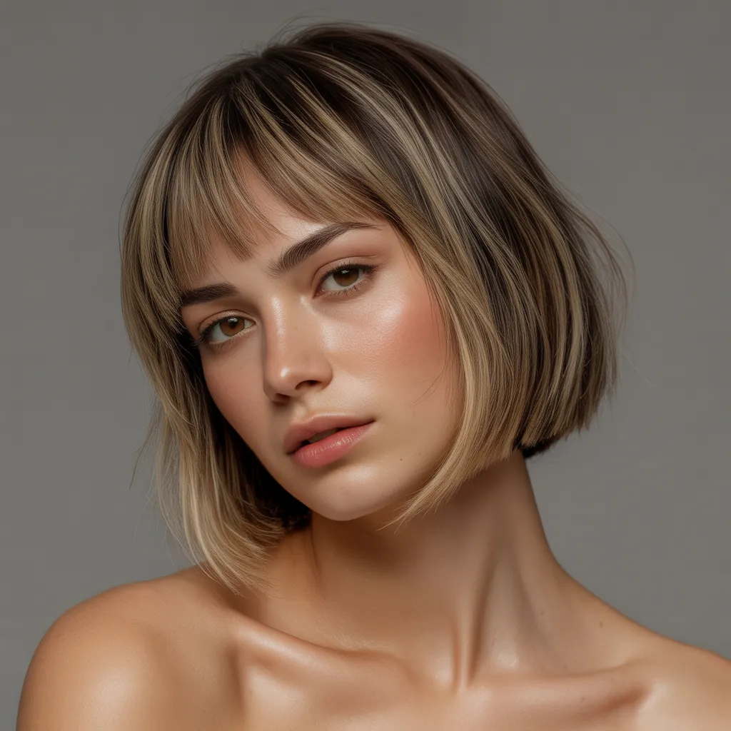 Bob con Flequillo Cortina