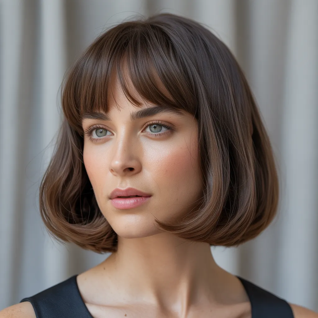 Bob con Flequillo Cortina