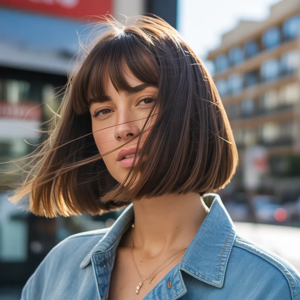 Bob con Flequillo Cortina