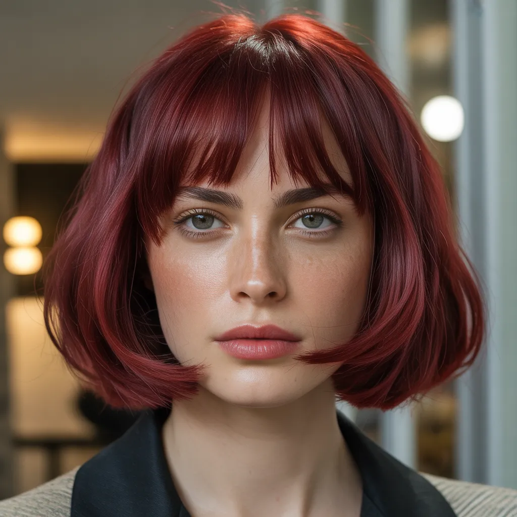 Bob con Flequillo Cortina