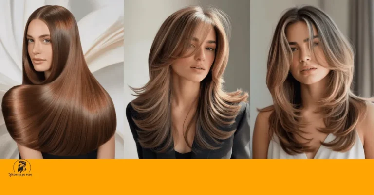 Cabello largo recto con ondas suaves y naturales, manteniendo la elegancia del corte recto con un toque de movimiento. Corte Largo Recto