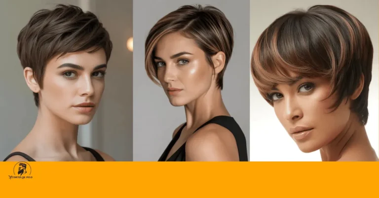 Corte pixie ultra-moderno y elegante para mujer, cabello liso con volumen sutil y facciones destacadas. Corte Pixie
