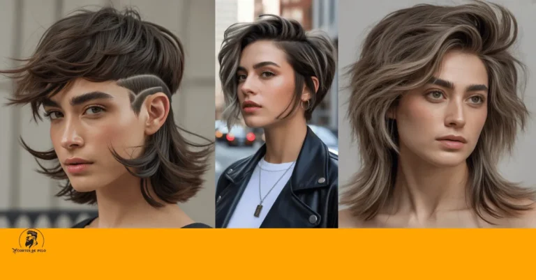 Wolf cut mujer en cabello largo con capas marcadas y volumen en la coronilla, tendencia 2026 en Pinterest España.