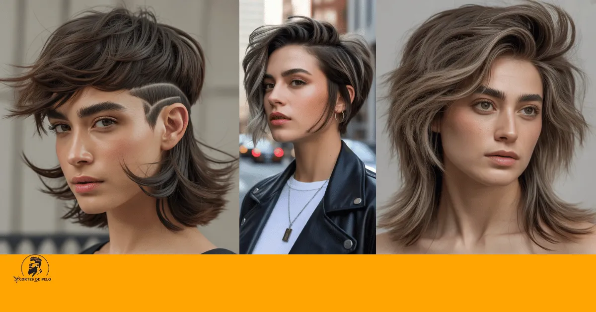 Wolf cut mujer en cabello largo con capas marcadas y volumen en la coronilla, tendencia 2026 en Pinterest España.