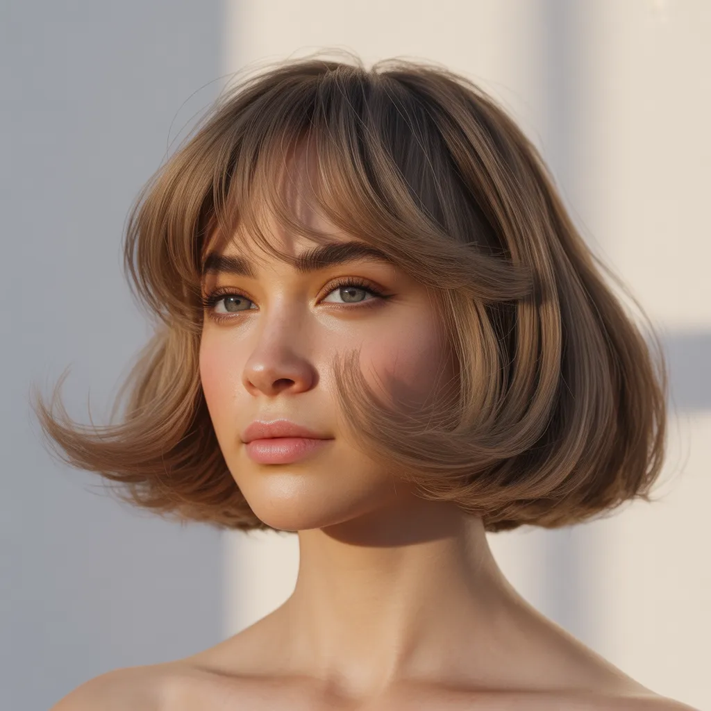 Mujer con bob desfilado 2026, corte ligero y moderno Pinterest España 3