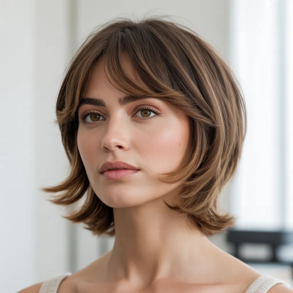 Mujer con bob desfilado 2026, corte ligero y moderno Pinterest España