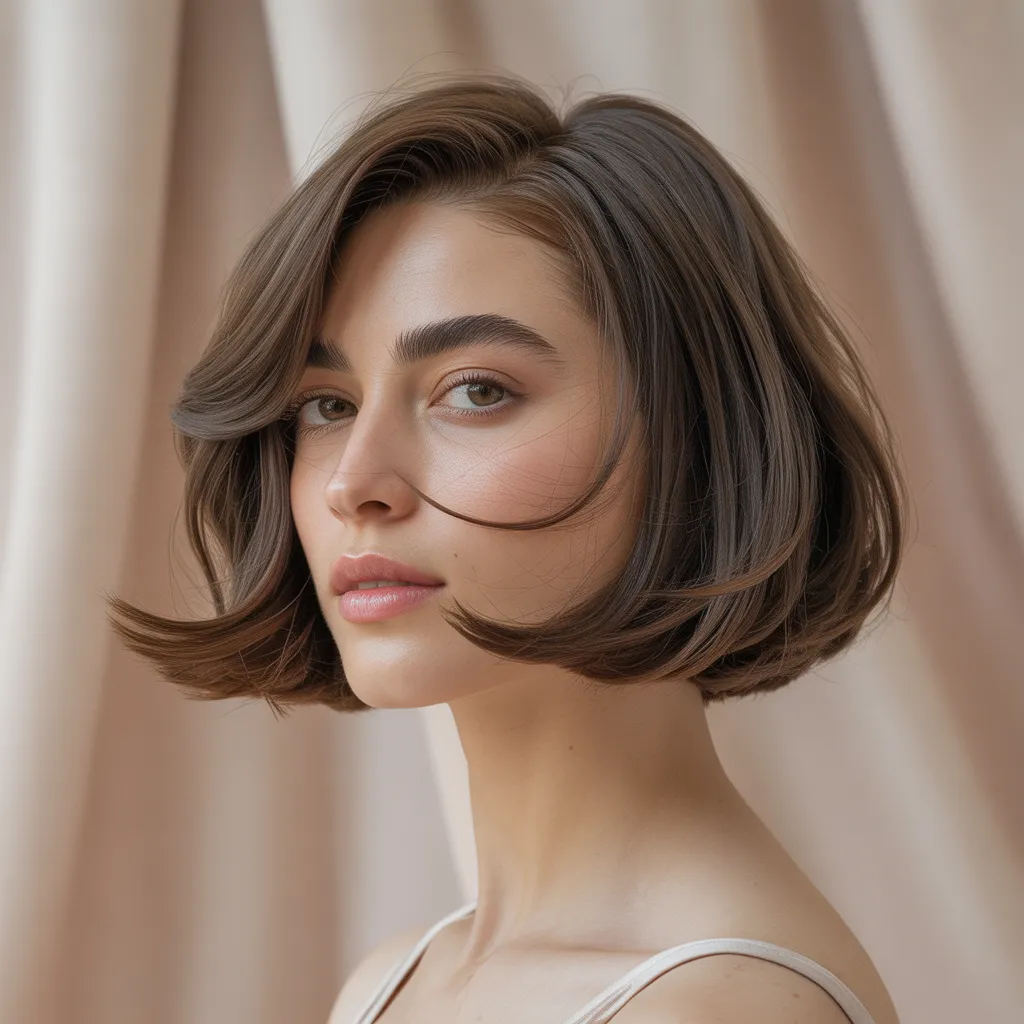 Mujer con bob francés corto 2026, elegante y sofisticado, corte tendencia Pinterest España 4, Cortes de cabello tendencia 2026