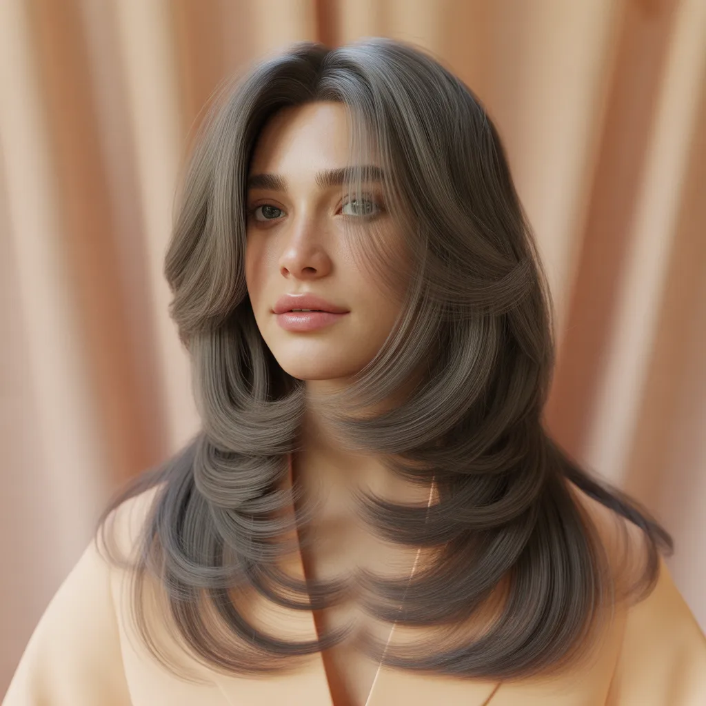 Mujer con corte en capas largas 2026, ondas suaves y movimiento natural Pinterest España, Cortes de cabello tendencia 2026