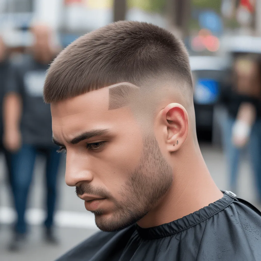 Corte de cabello low taper fade Edgar, con un look audaz y único que resalta un estilo rebelde en el cabello.