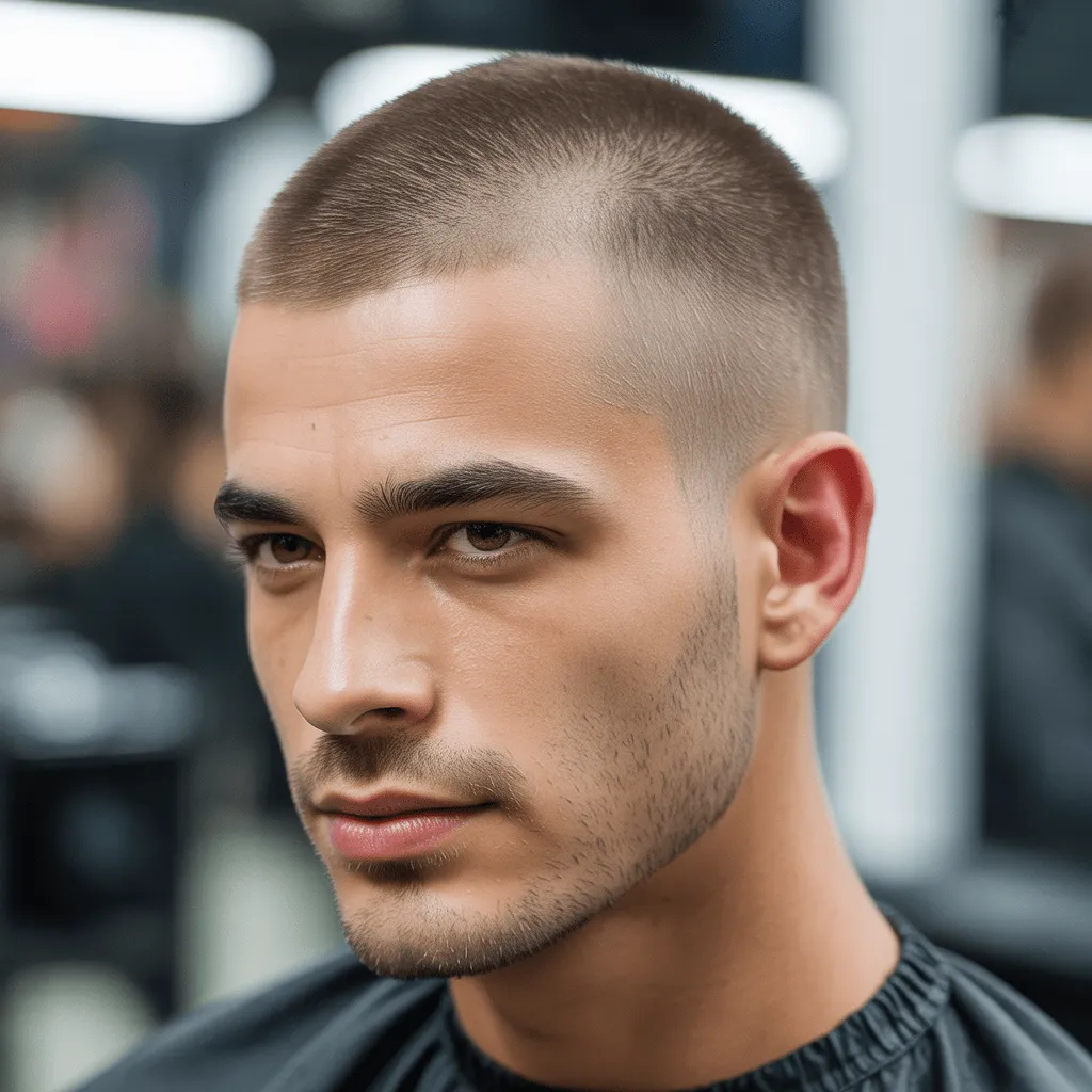 Corte undercut para hombre, con los lados cortos y la parte superior más larga y estilizada.