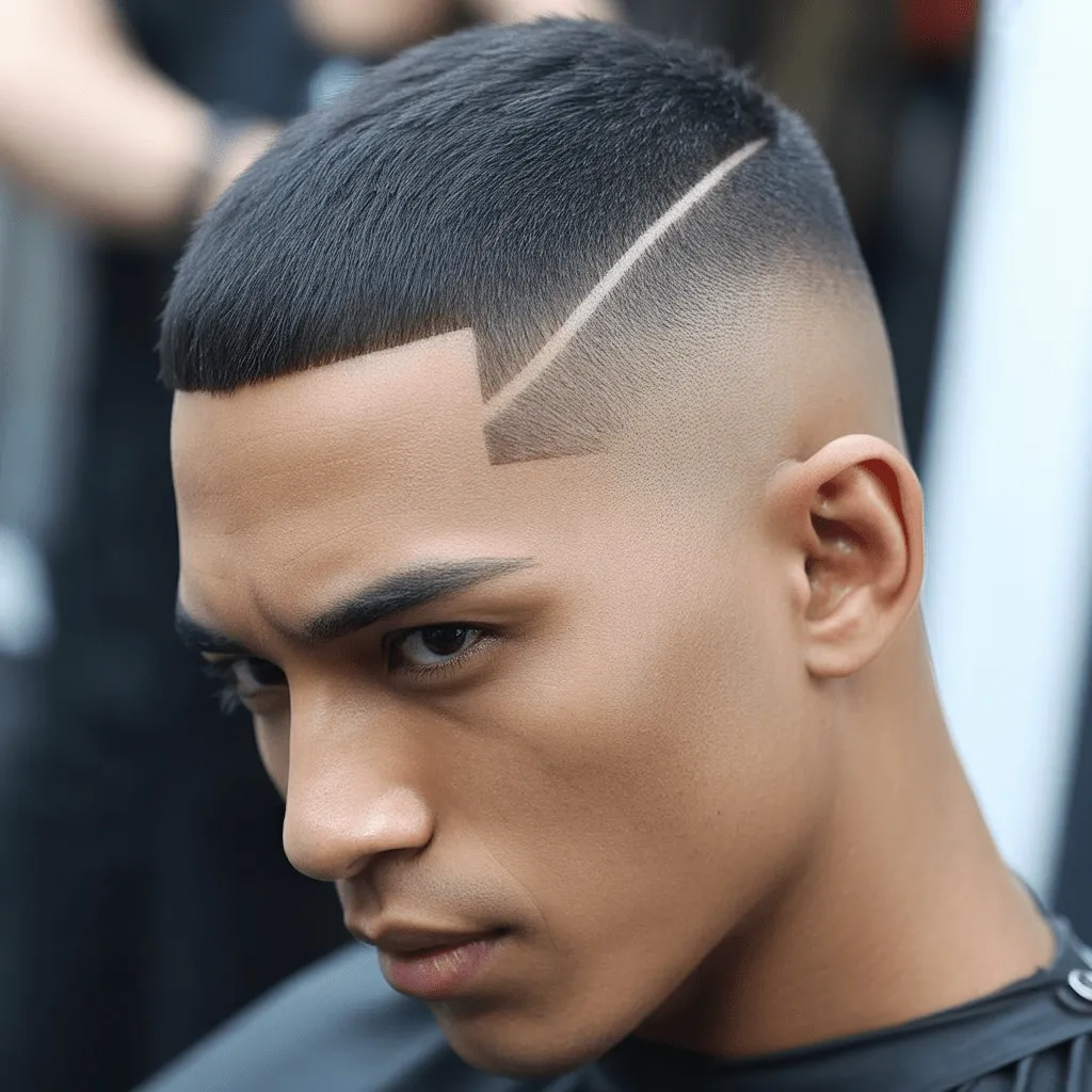Hombre con corte de cabello undercut low fade, mostrando el contraste limpio entre los lados afeitados y la parte superior más larga.
