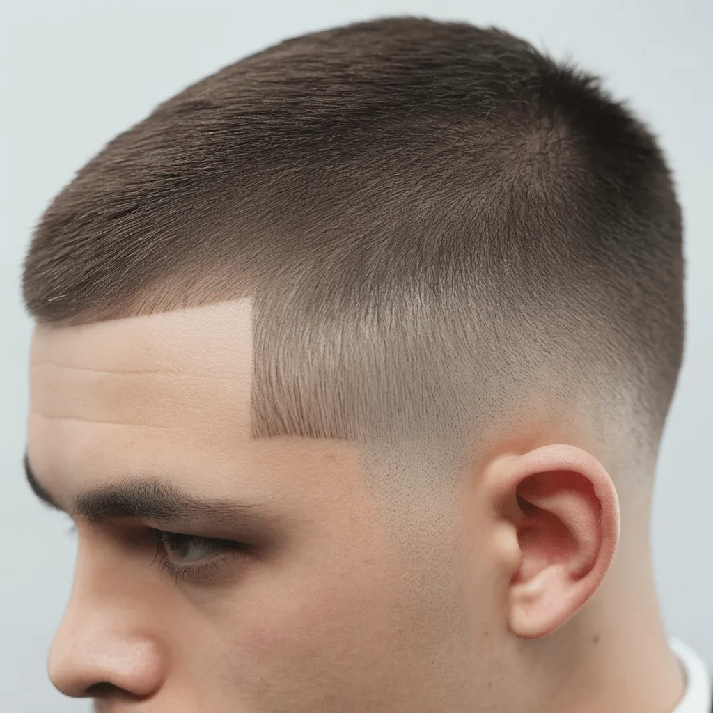 El corte militar para policía combina un estilo profesional con precisión, con lados desvanecidos y una parte superior más larga.