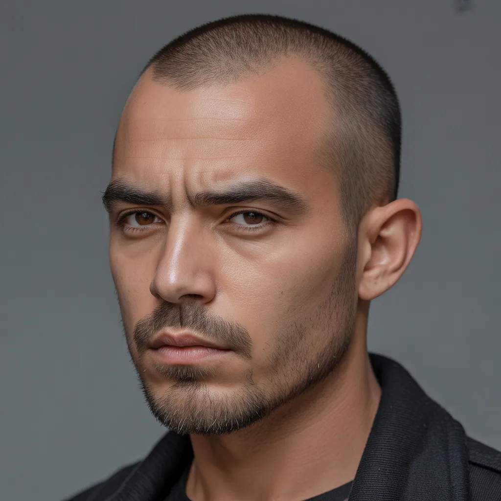 Cortes de cabello para hombres con entradas estilo buzz cut, rapado moderno que disimula las entradas y resalta los rasgos masculinos