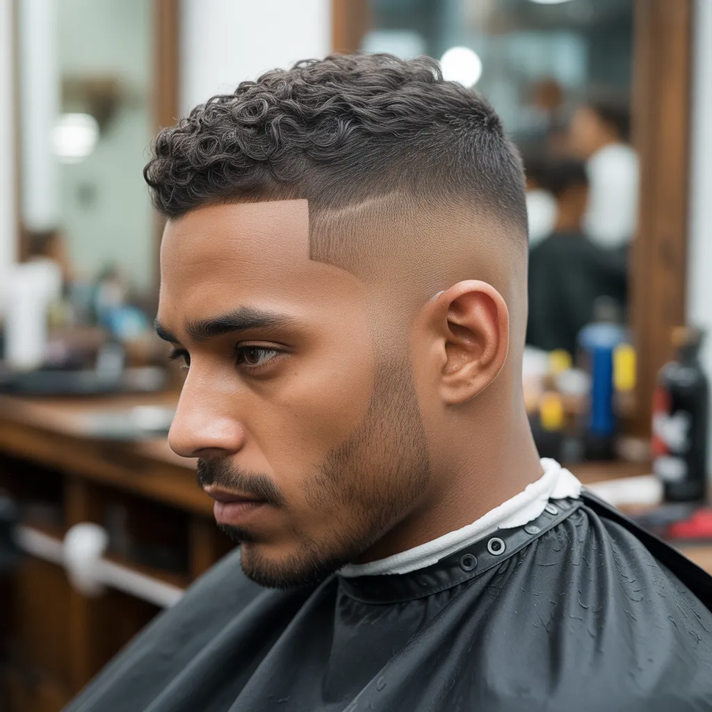 Cortes de cabello para hombres con entradas con crew cut, corte clásico masculino con laterales cortos y parte superior equilibrada 4