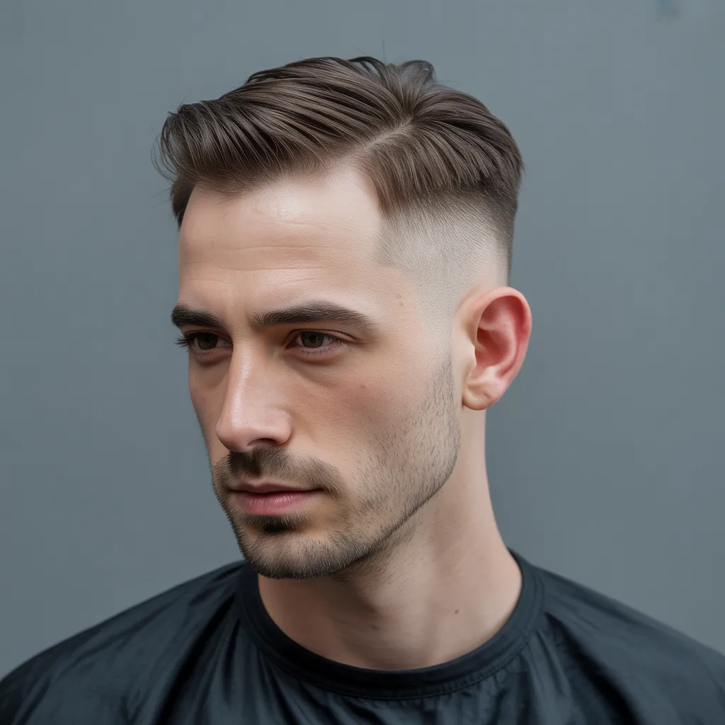 Cortes de cabello para hombres con entradas con undercut discreto, look moderno y masculino con protagonismo en la parte superior 2