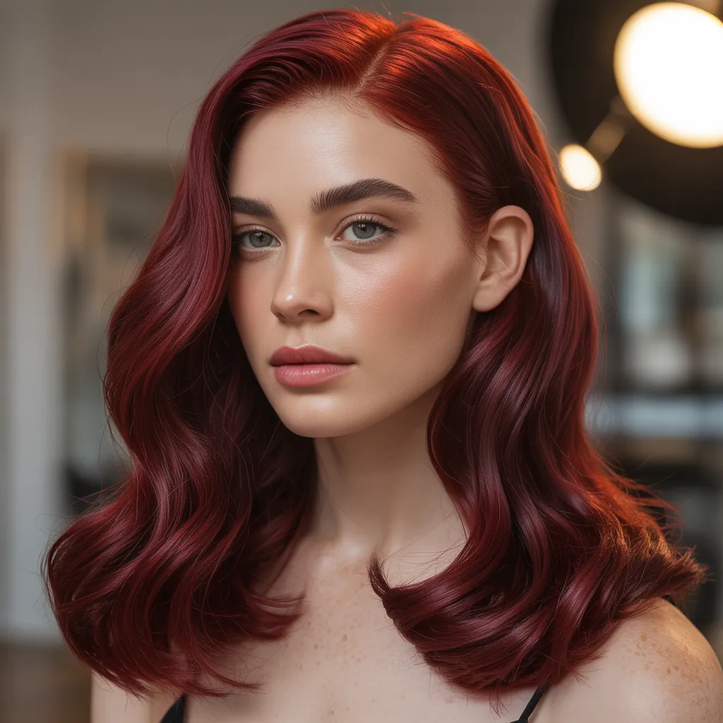 cabello cherry red oscuro sofisticado tendencia 2026-2