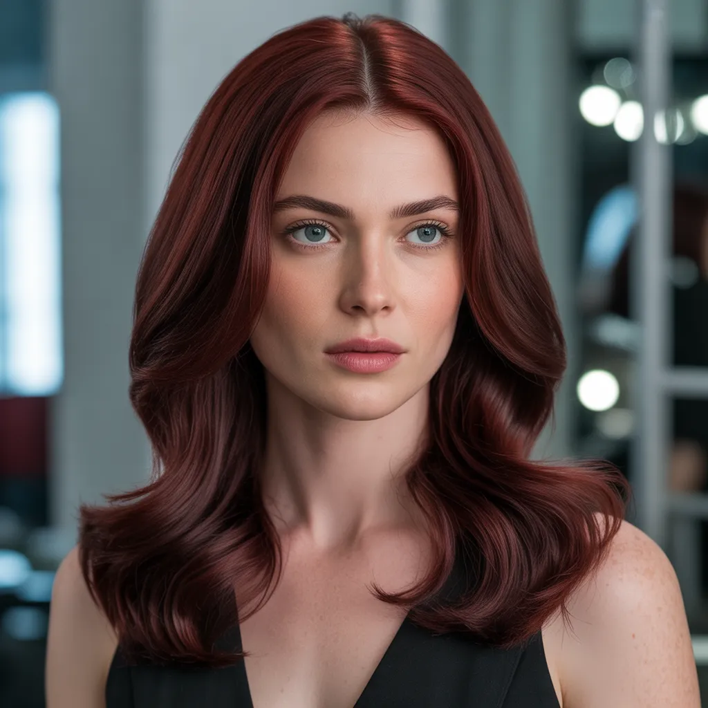 cabello cherry red oscuro sofisticado tendencia 2026