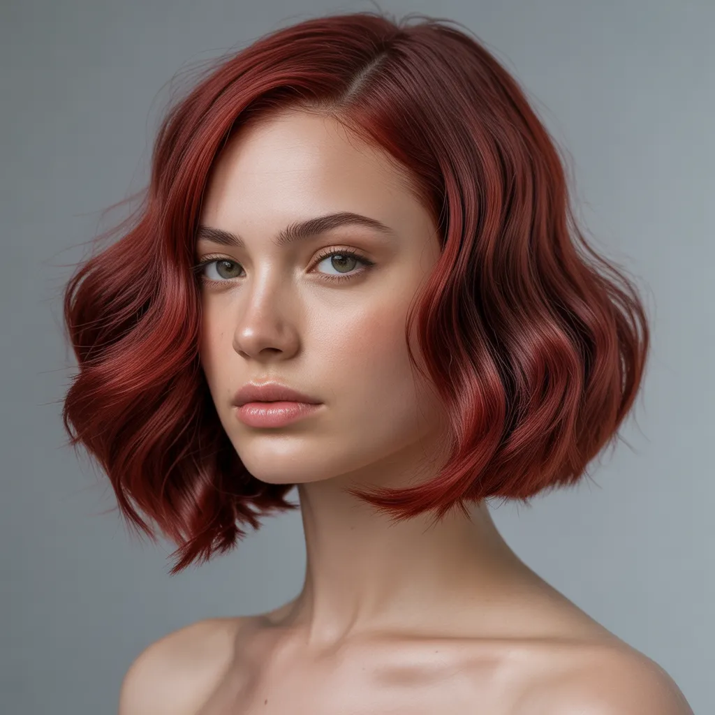 look moderno cherry red hair 2026 con acabado profesional-2