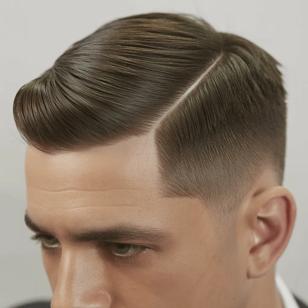 Corte lateral con lados desvanecidos en oficial de policía de Maharashtra, estilo elegante y práctico para cualquier ocasión.