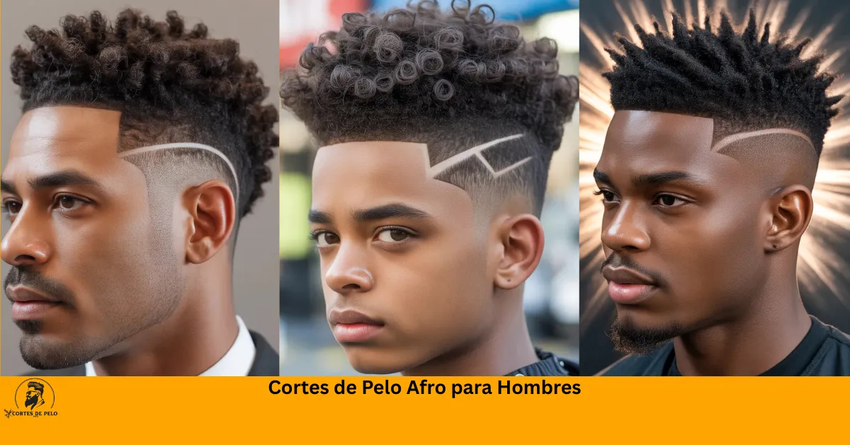 The feature image of Cortes de Pelo Afro para Hombres Joven con high-top fade moderno, altura media con textura rizada y fade alto en los lados