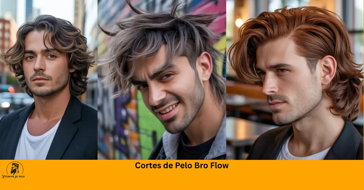 The feature image of Cortes de Pelo Bro Flow Hombre hispano con bro flow estructurado con capas, cabello castaño con movimiento dinámico y volumen natural