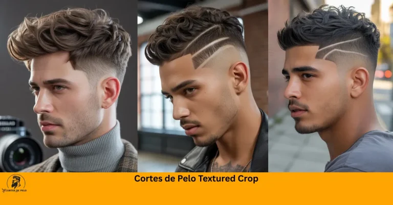 Feature image of Cortes de Pelo Textured Crop Hombre con textured crop y flequillo, flequillo texturizado 7cm cayendo sobre frente, laterales taper 1.5cm